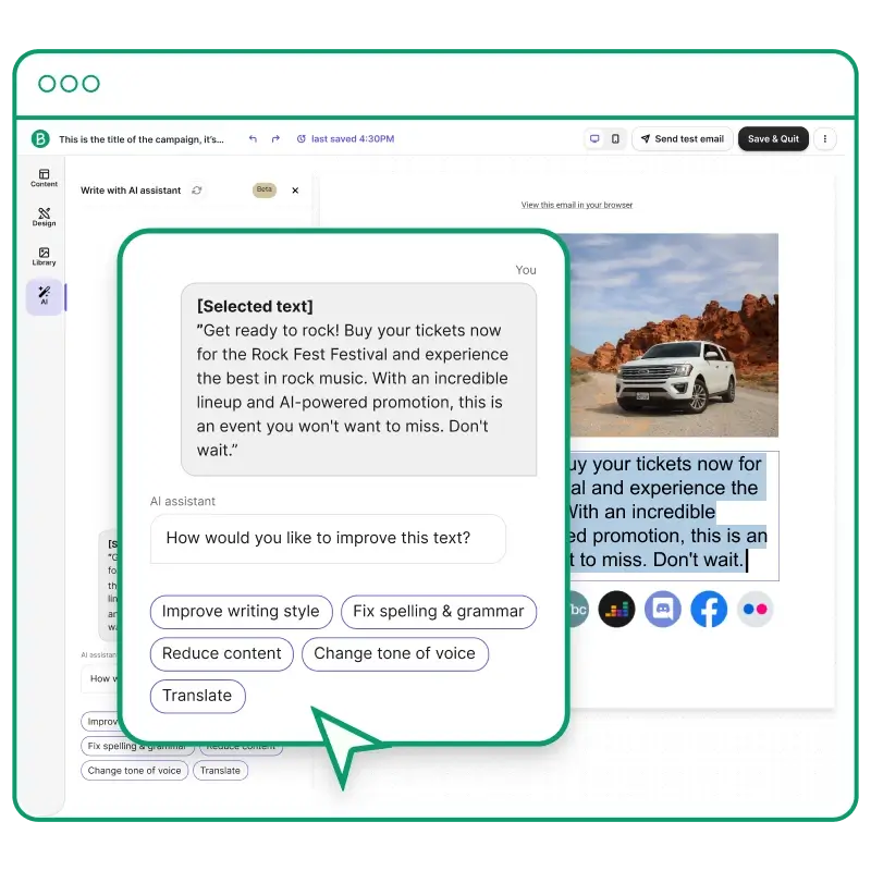 Brevo Review: ai create_email content